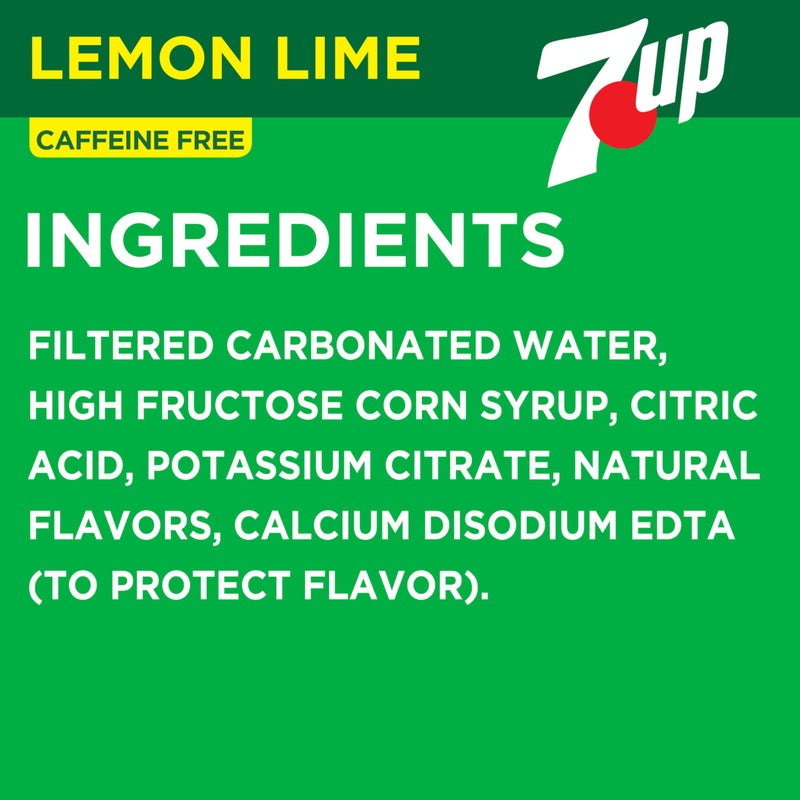 Dr Pepper 7UP Lemon Lime Soda, 12 fl oz cans, 12 pack - Image 4
